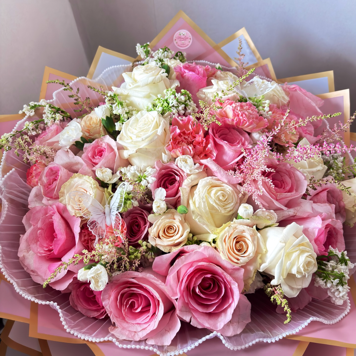 Medium bouquet — 25 rosor